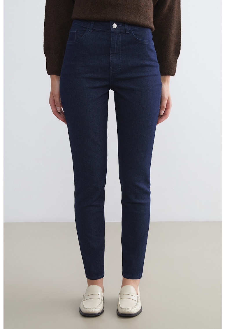Oferte la Blugi slim fit cu talie medie - Bleumarin