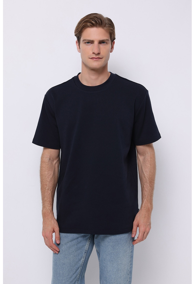 Oferte la Tricou uni cu croiala lejera - Bleumarin