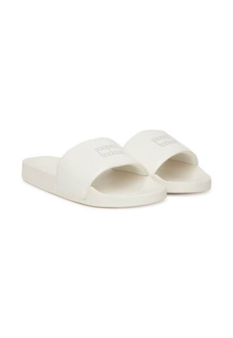 Oferte la Slapi  din piele ecologică - Alb