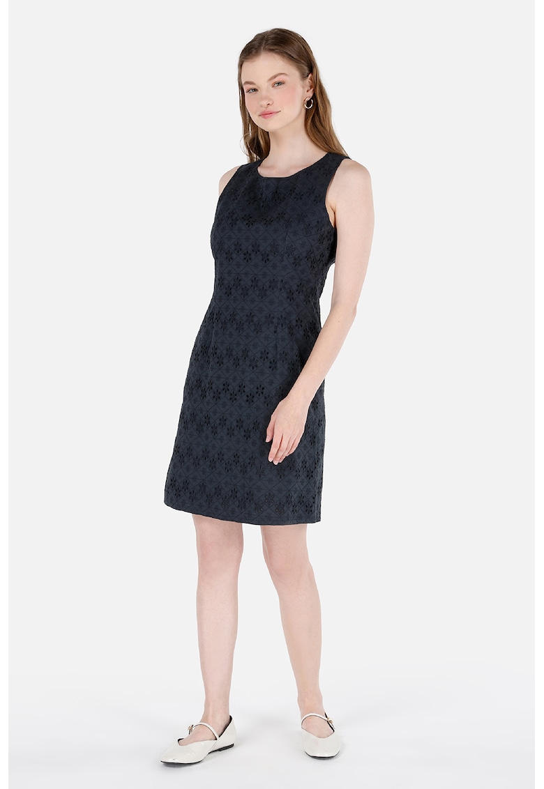 Oferte la Rochie cu decupaj pe spate si broderii - Bleumarin