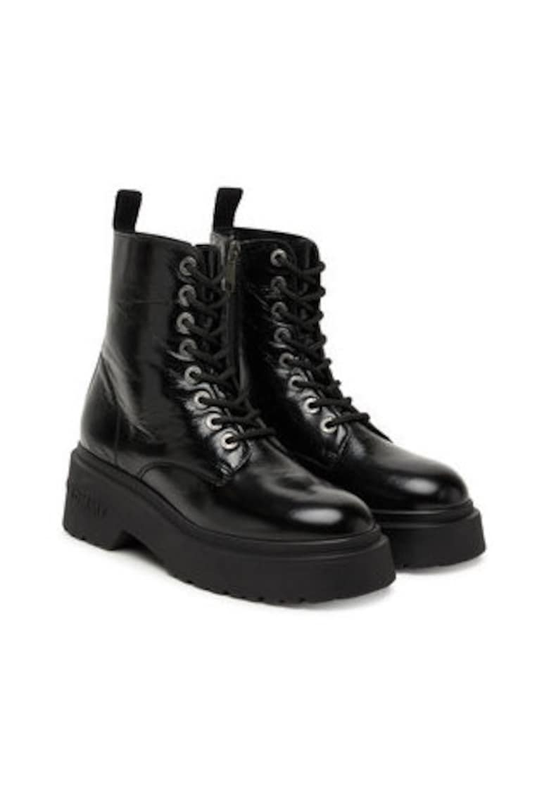 Oferte la Botine dama -  piele naturala - negru - set de ghetute