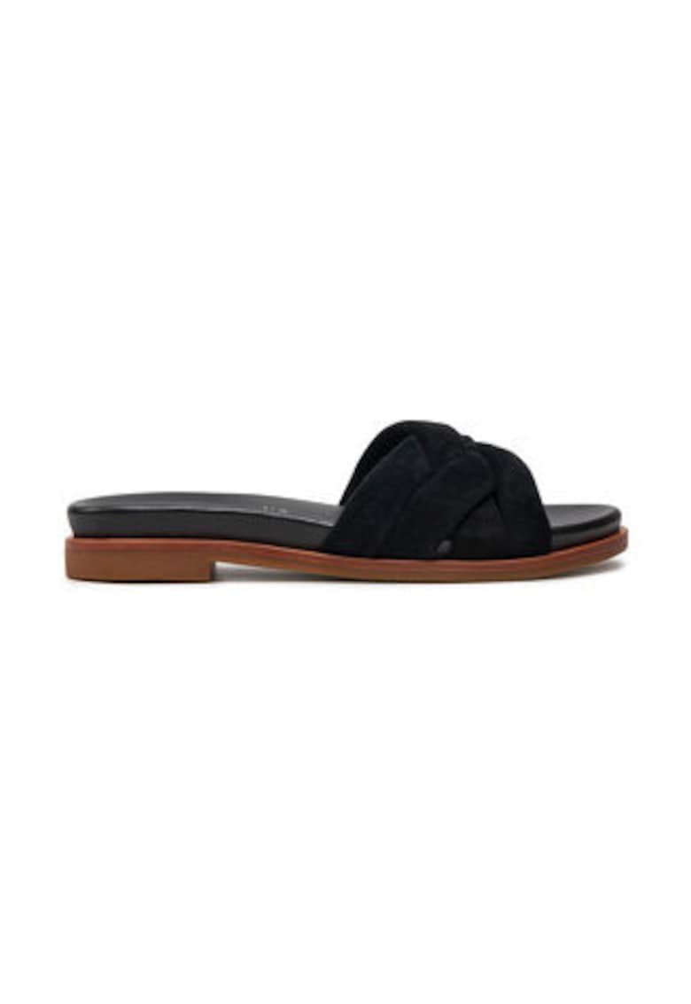 Oferte la Slapi dama -  piele naturala - negru