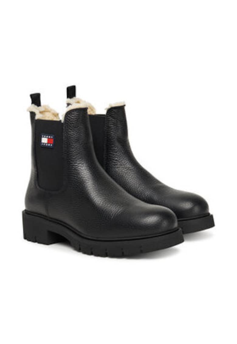 Ghete dama -  Chelsea - piele naturala - negru