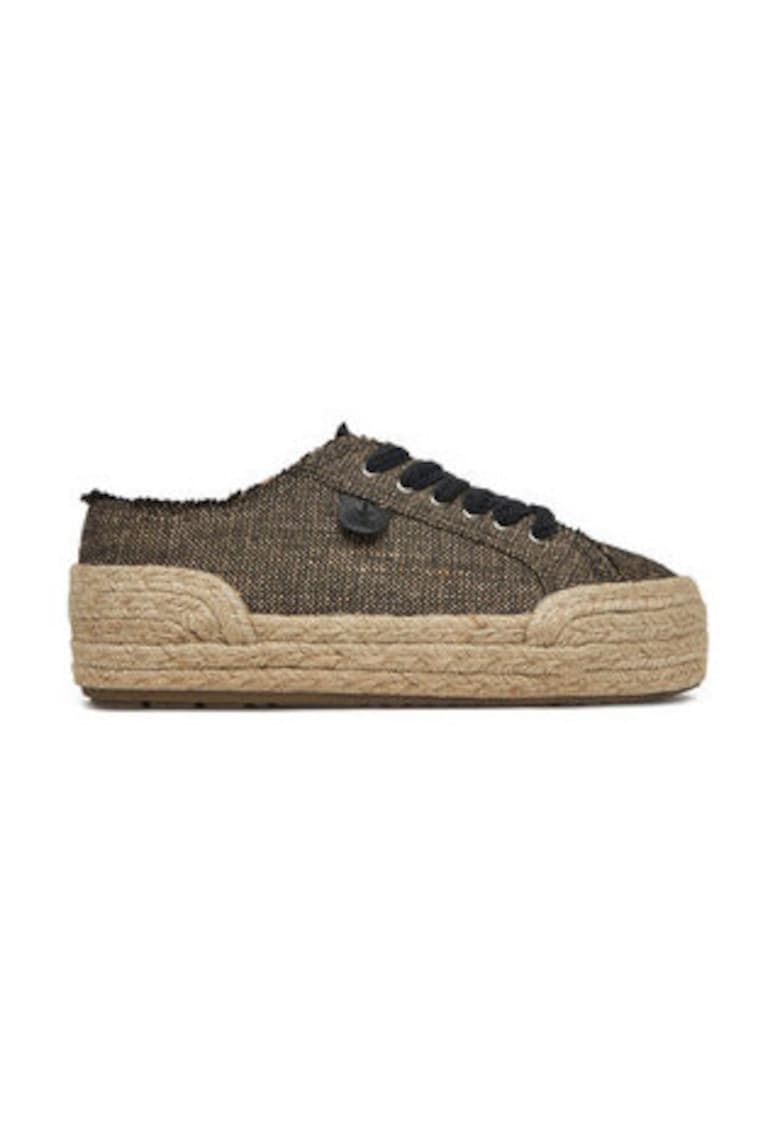 Oferte la Espadrile dama -  material textil - negru/bej