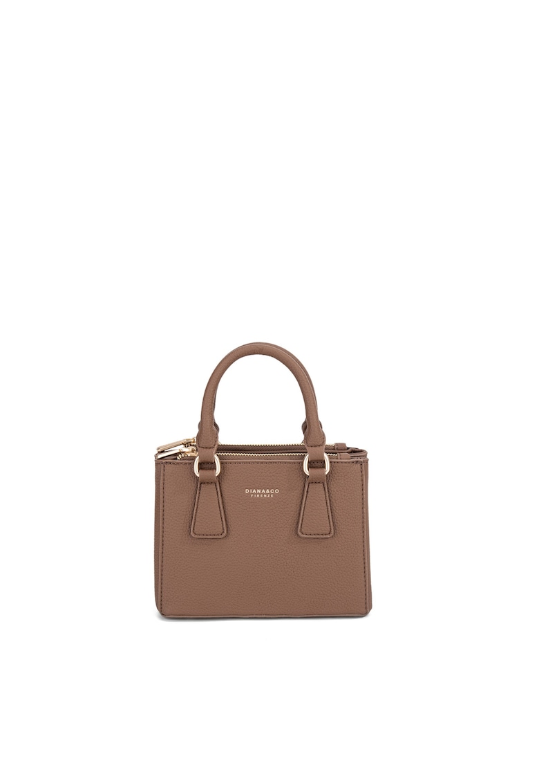 Oferte la Geanta de piele ecologica cu bareta detasabila de umar Oriana Chic - Maro