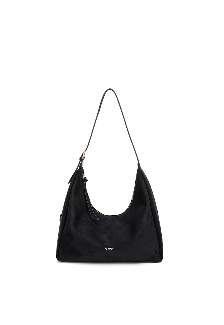 Oferte la Geanta hobo de piele intoarsa ecologica - Negru