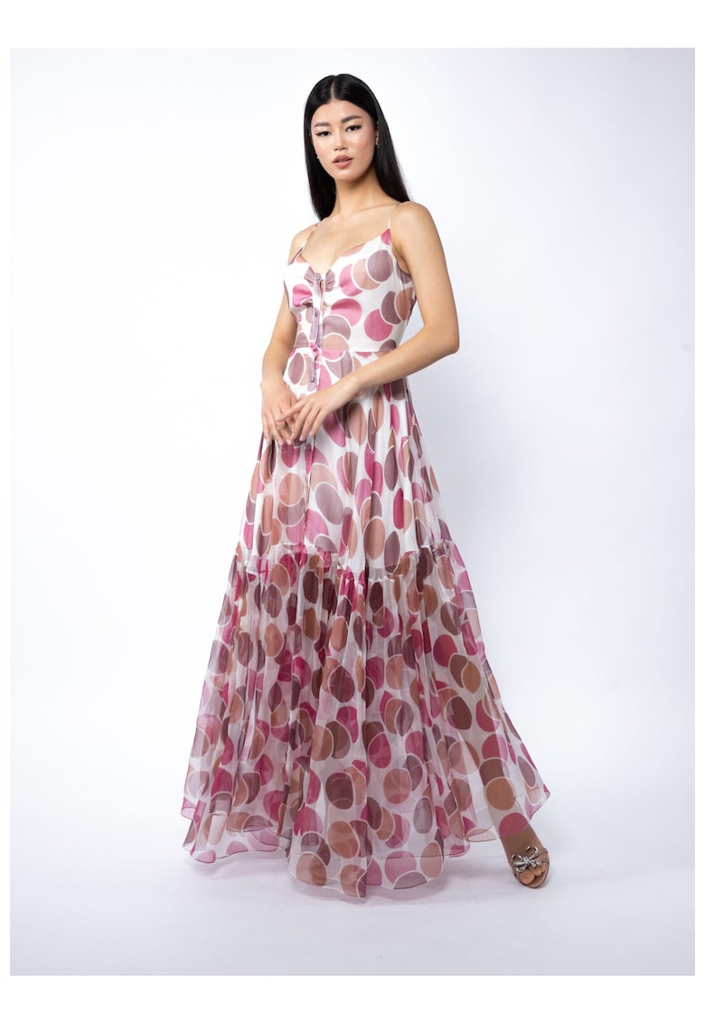 Oferte la Rochie petrecuta cu mansete late si volan