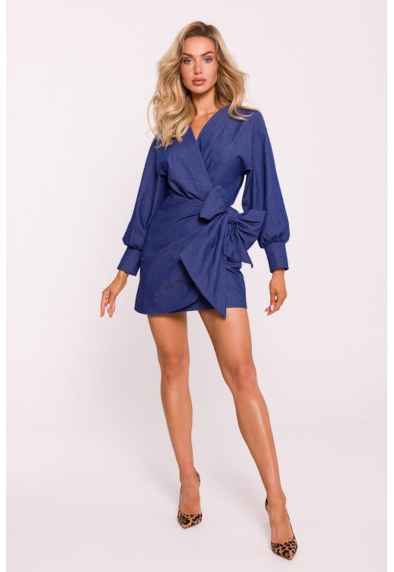 Oferte la Rochie mini suprapusa cu legatura pe lateral -