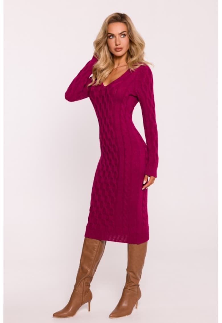Oferte la Rochie tricotata cu decolteu in V -  One Sizeqwdxz