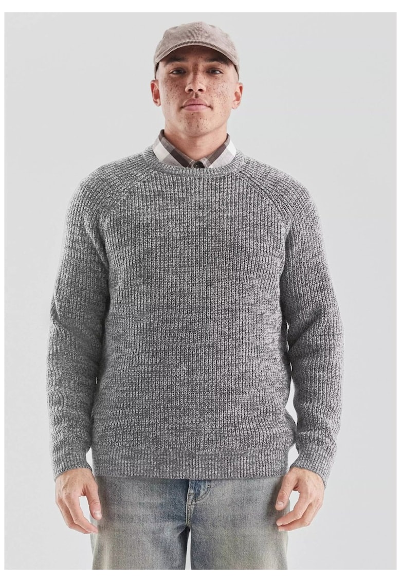 Oferte la Pulover regular fit - cu decolteu la baza gatului - Gri inchis