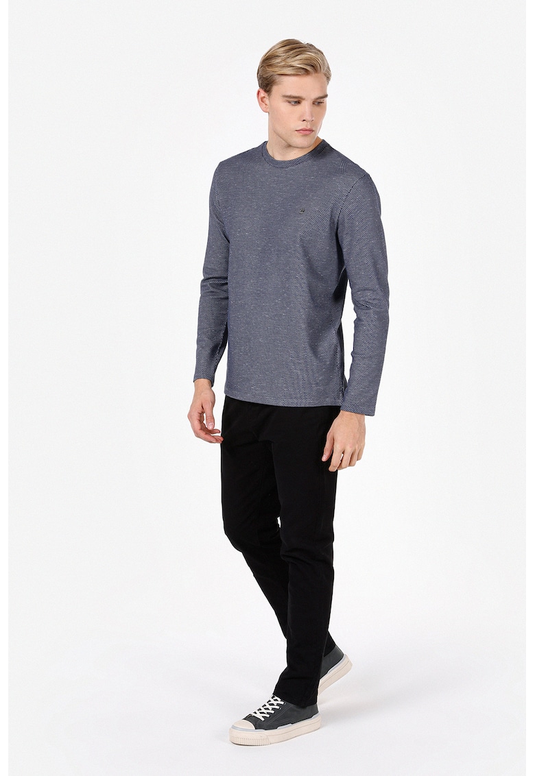 Oferte la Bluza cu model honeycomb - Albastru prafuit