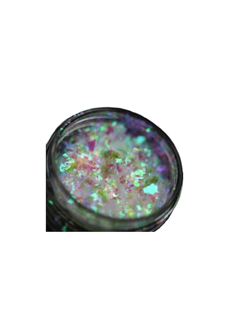 Oferte la Pigment fulgi  PK118 translucid cu irizatii verzi-violet deschis-champagne-rose pentru machiaj - 1g