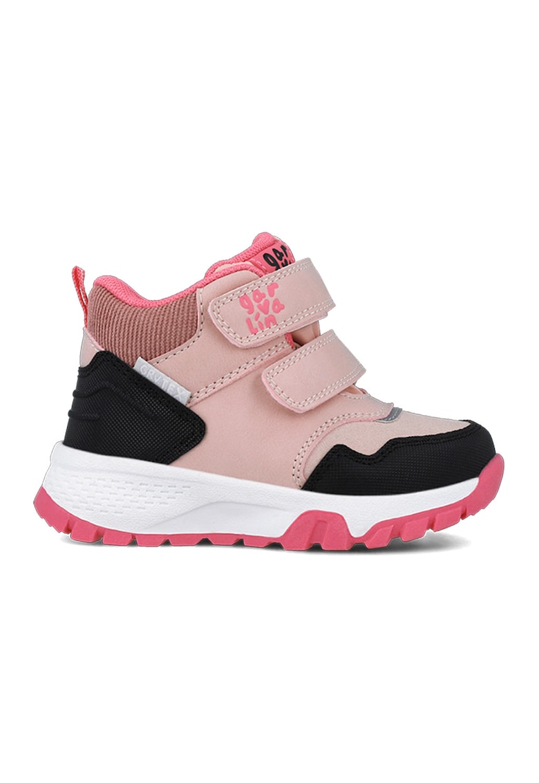 Oferte la Ghete din material textil cu velcro - Negru/Roz deschis
