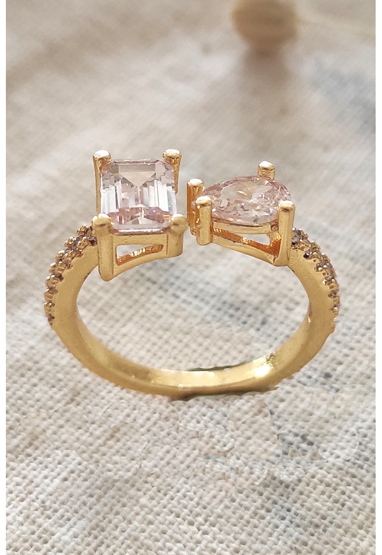 Oferte la Inel ajustabil cu zirconia - Auriu