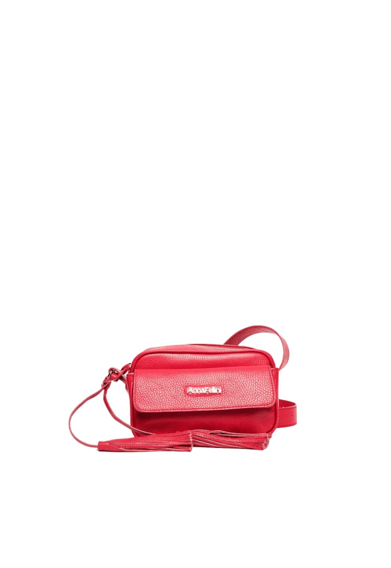 Geanta dama piele -  Thea - fuxia - 30x9x13 cm