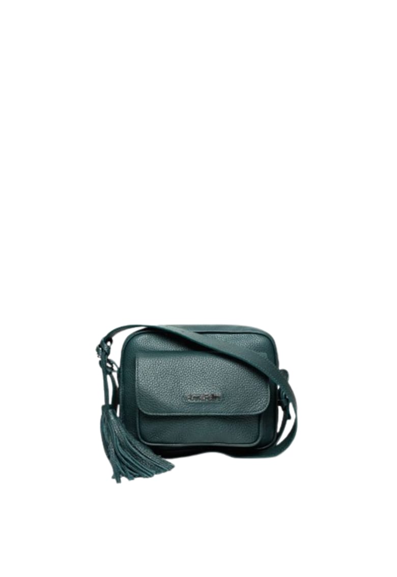 Geanta dama piele -  Lucy - verde - 22x10x17 cm