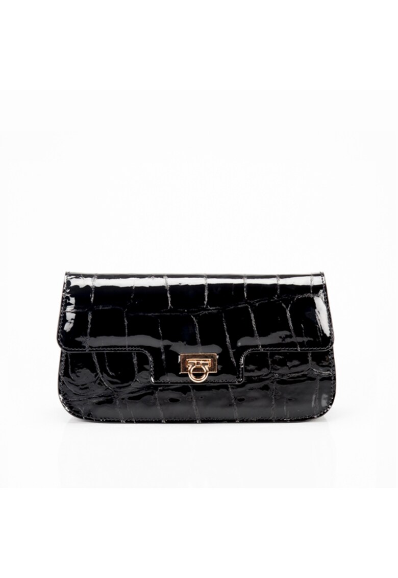 Oferte la Geanta dama piele -  Plic Laura 37 - negru - 24x4x12 cm