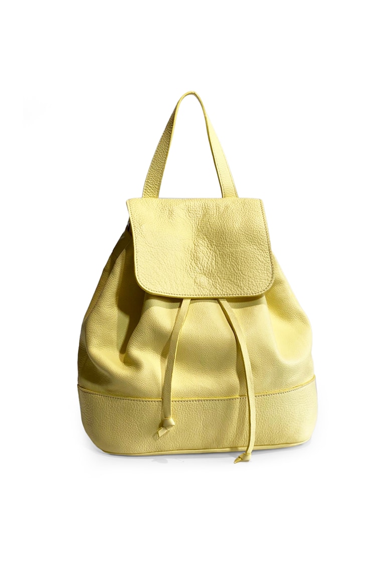 Oferte la Rucsac dama piele -  Anna - galben - 28 x 12 x 32 cm