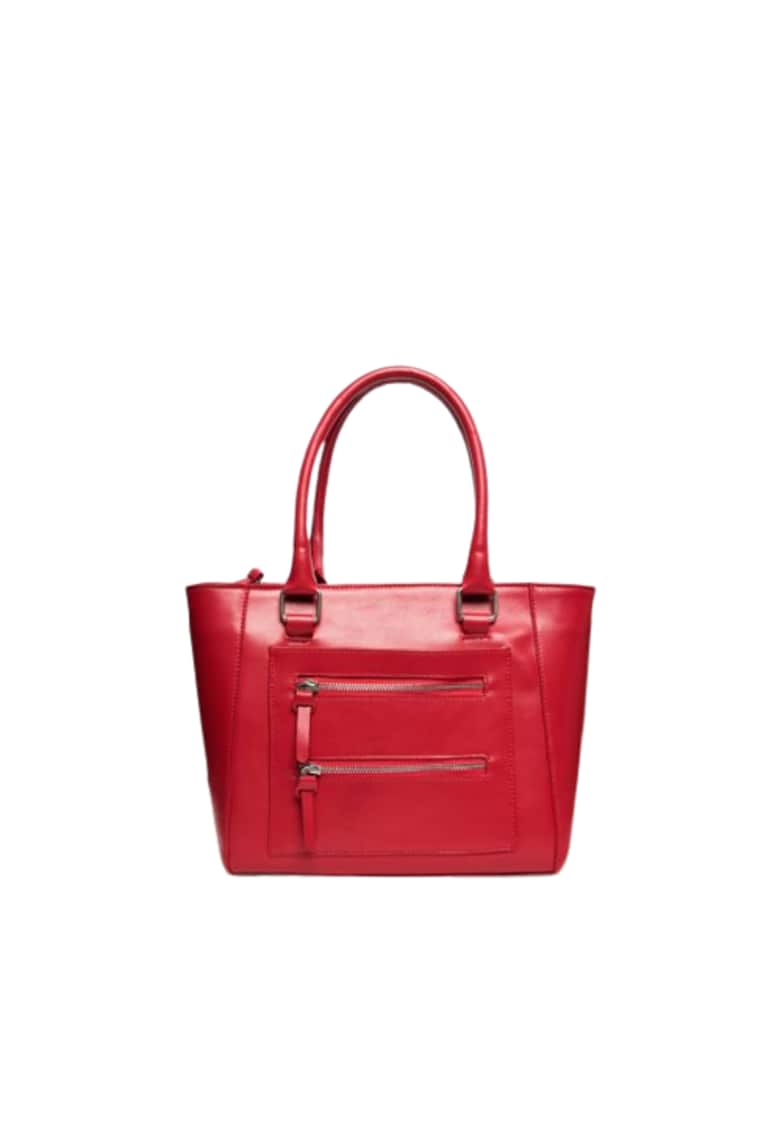 Geanta dama piele -  Isla - 25x9x24 - Rosu