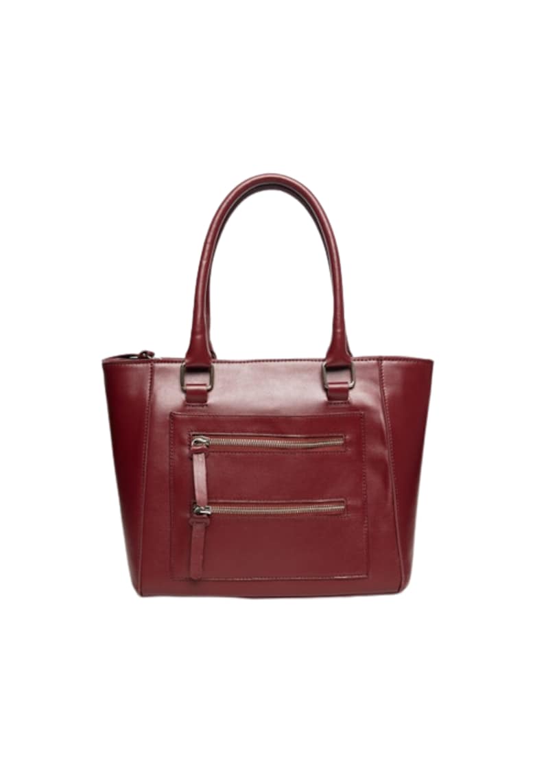 Geanta dama piele -  Isla - 25x9x24 - Visiniu