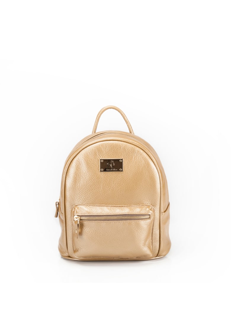 Oferte la Geanta dama piele -  Rucsac 3 mijlociu - 23x13x23 - Auriu
