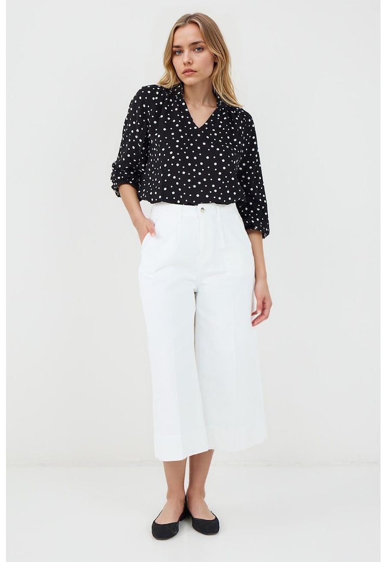 Oferte la Bluza cu imprimeu buline - Negru
