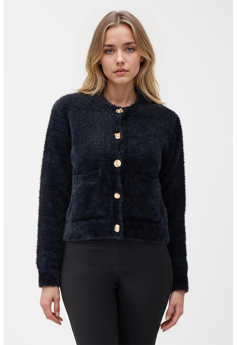 Oferte la Cardigan cu nasturi - Negru
