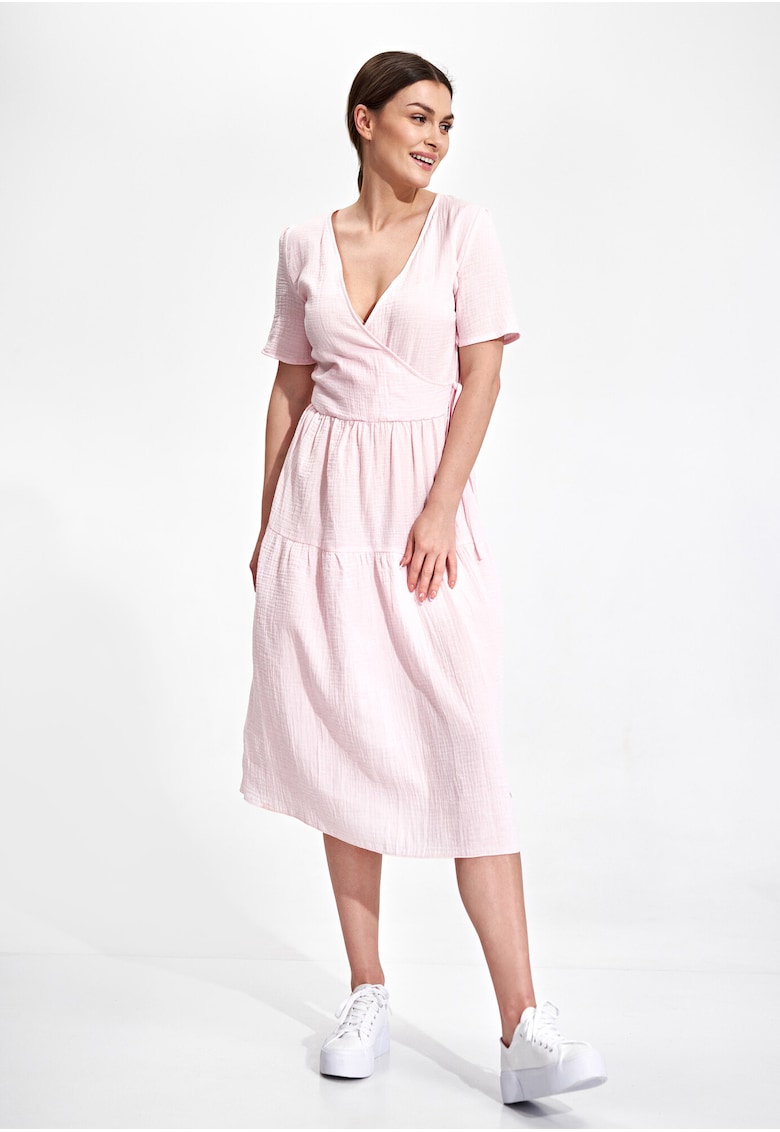 Oferte la Rochie midi din bumbac de la - Roz