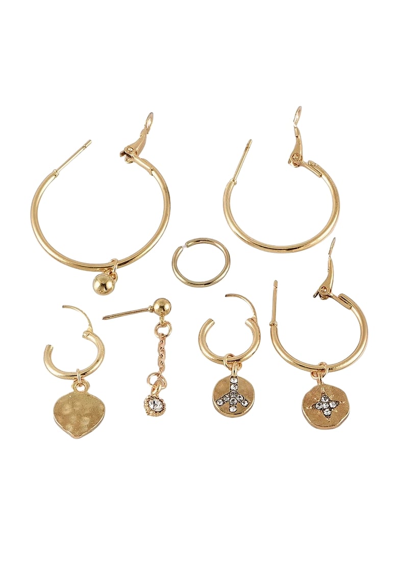 Oferte la Set 7 cercei aurii - cu pietre - Davine C22 -
