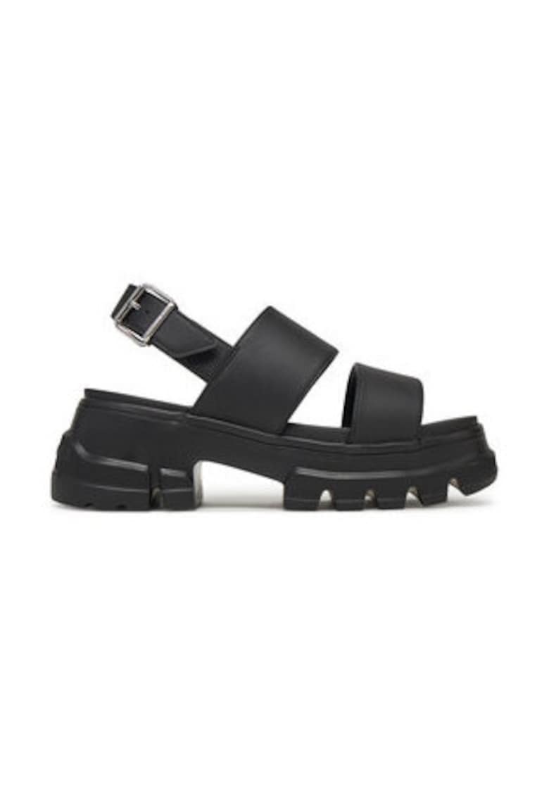 Oferte la Sandale dama -  piele ecologica - negru - inchidere cu catarama