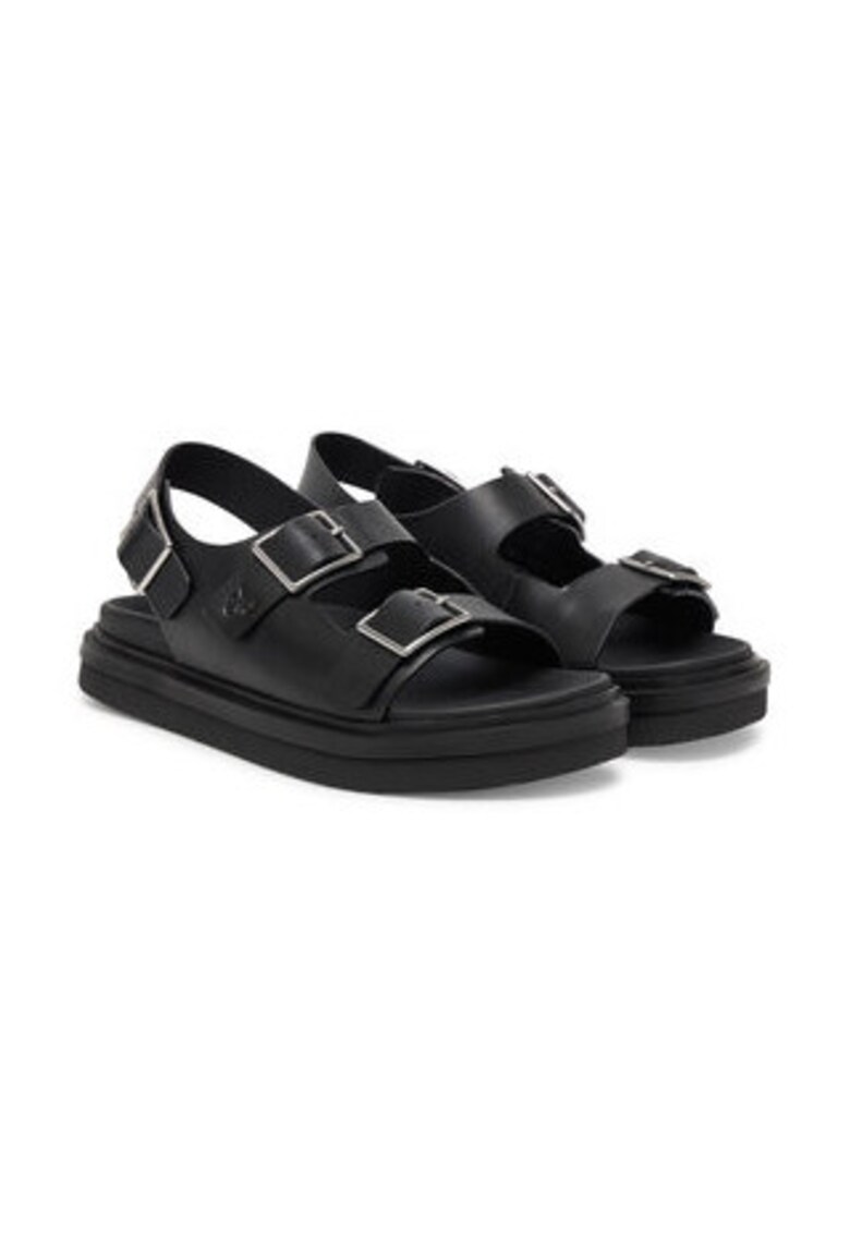 Sandale dama -  piele naturala - negru -