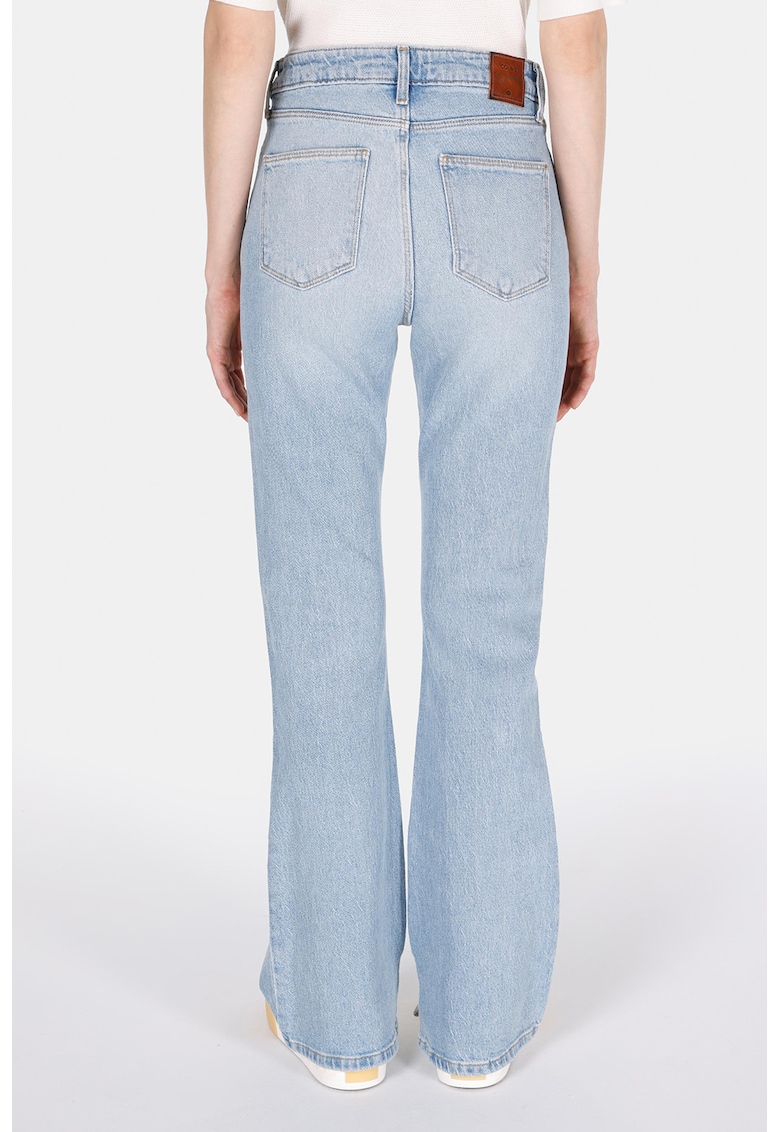 Oferte la Blugi bootcut cu talie inalta - Albastru glaciar