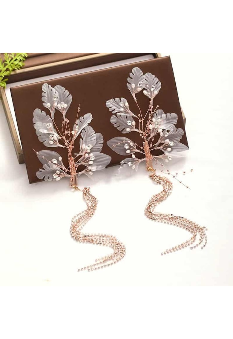 Oferte la Set 2 accesorii par - rose gold - cu pietre - Kittie C1 -