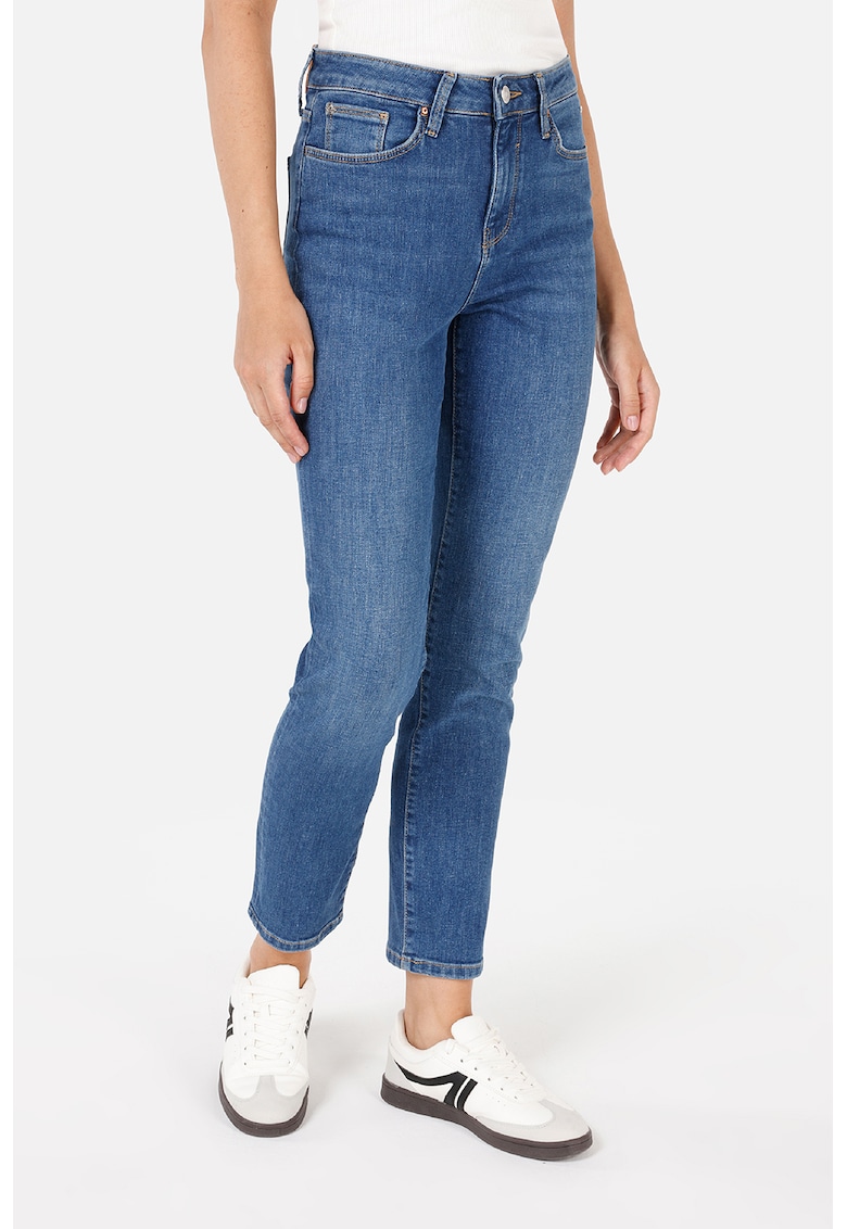 Oferte la Blugi crop slim fit - Albastru prafuit