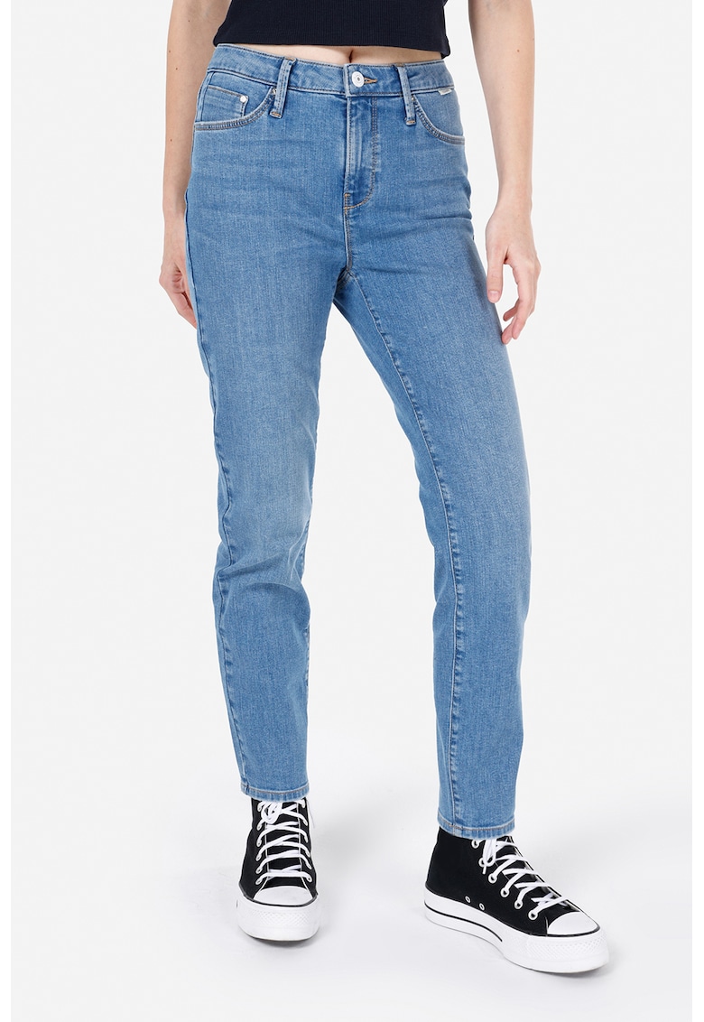 Oferte la Blugi slim fit cu talie inalta - Albastru prafuit