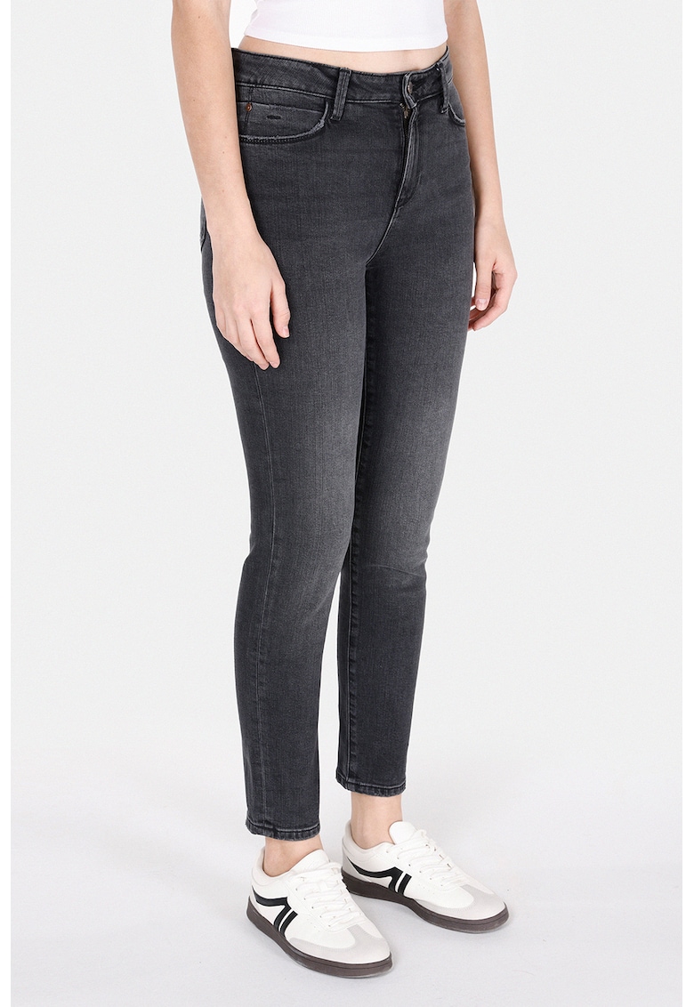 Blugi slim fit cu 5 buzunare - Negru