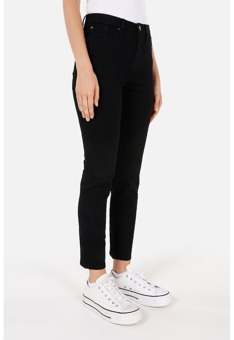 Oferte la Blugi regular fit cu talie inalta - Negru