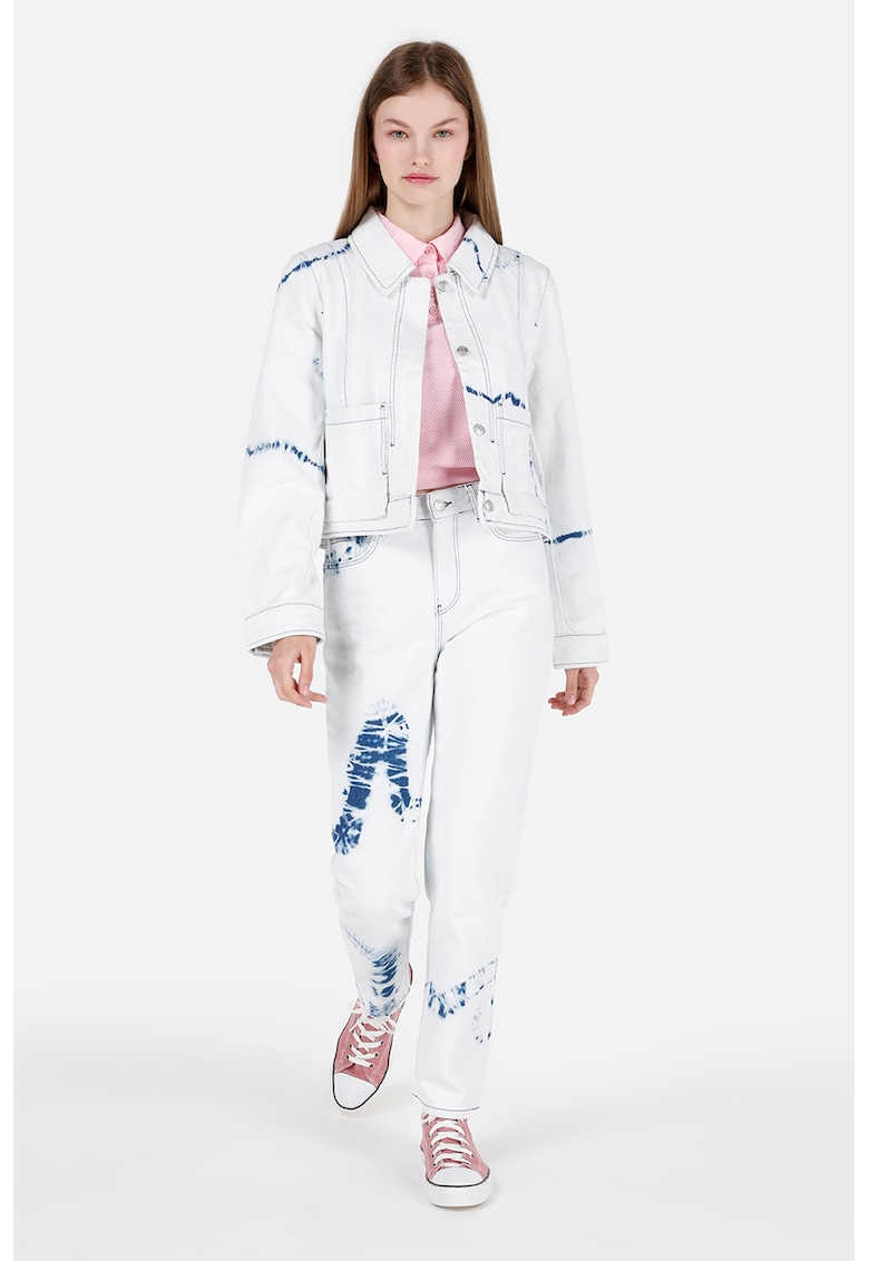 Oferte la Blugi cu model tie-dye - Albastru royal/Albastru glaciar