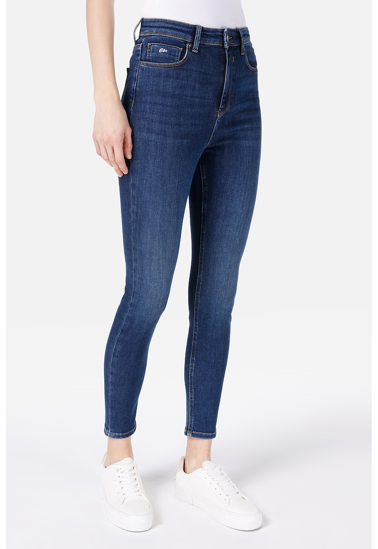 Oferte la Blugi crop skinny din amestec de lyocell - Albastru