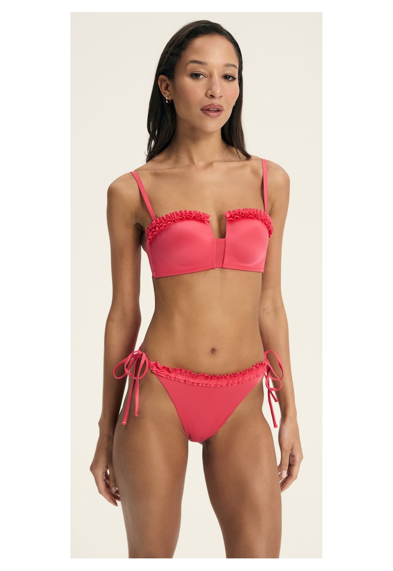 Oferte la Sutien top baie push-up Roz intens Godlike - Roz