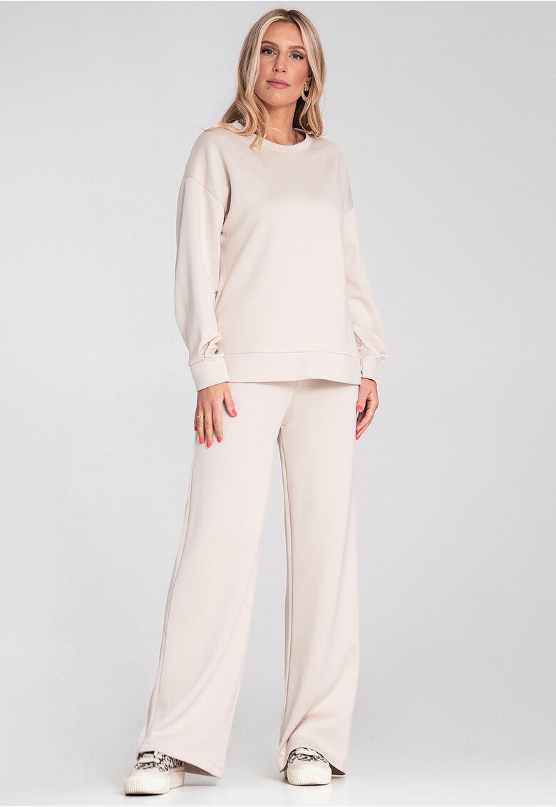 Oferte la Set trening  bej - confortabil - croiala supradimensionata - material elastic