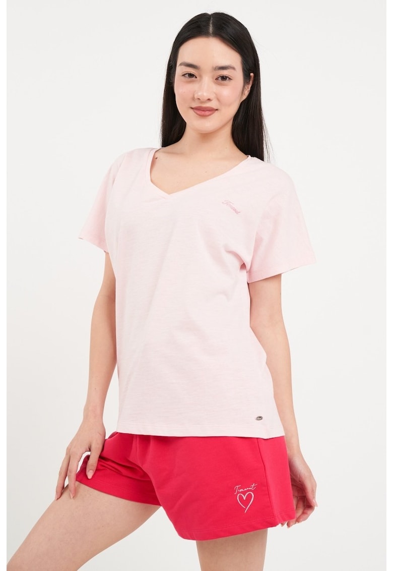Oferte la - Tricou dama cu maneca scurta ( Material: Bumbac -BARLEY PINK