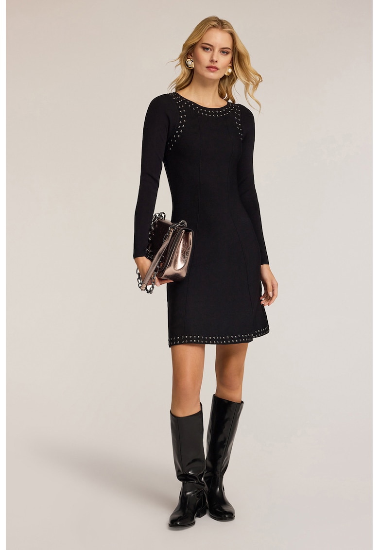 Oferte la Rochie evazata cu decolteu rotund - Negru