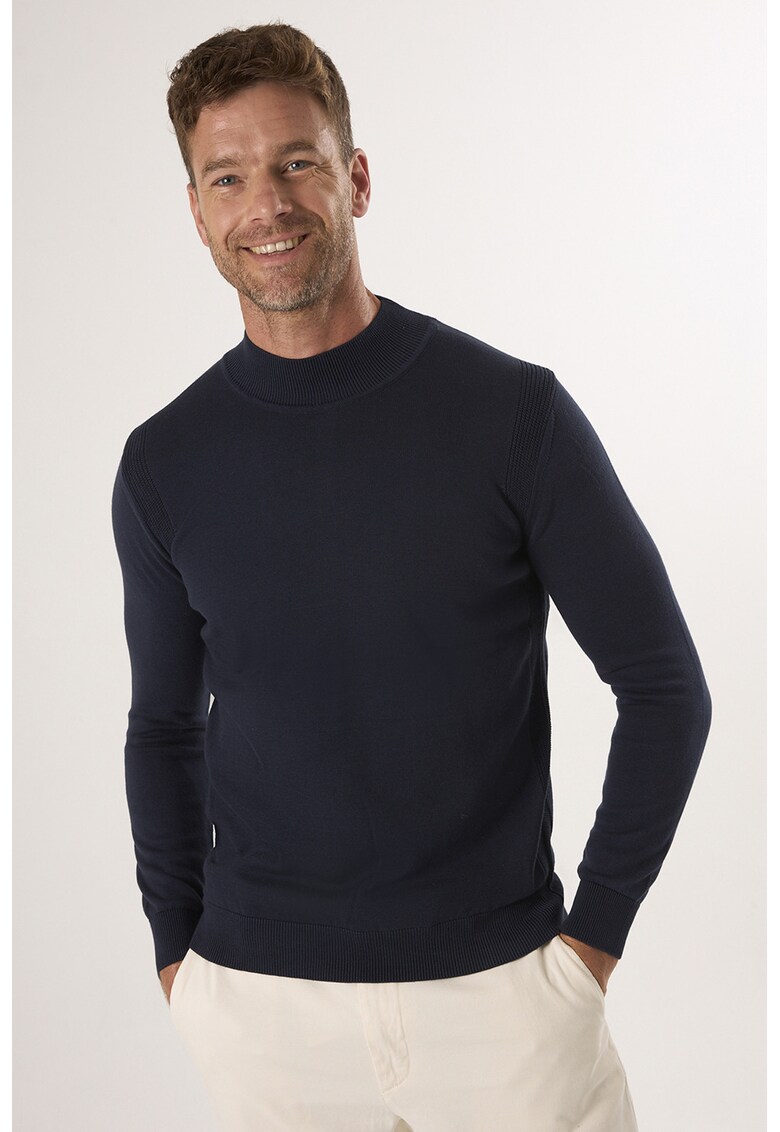 Oferte la Pulover slim fit de bumbac - Albastru ultramarin