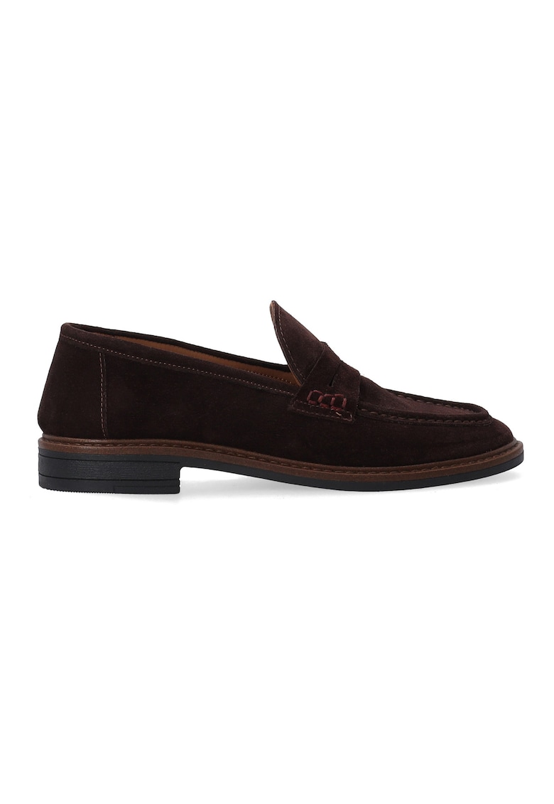 Oferte la Pantofi loafer din piele intoarsa cu varf rotunjit