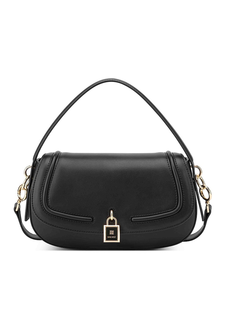 Oferte la Geanta crossbody de piele ecologica cu bareta ajustabila - Negru