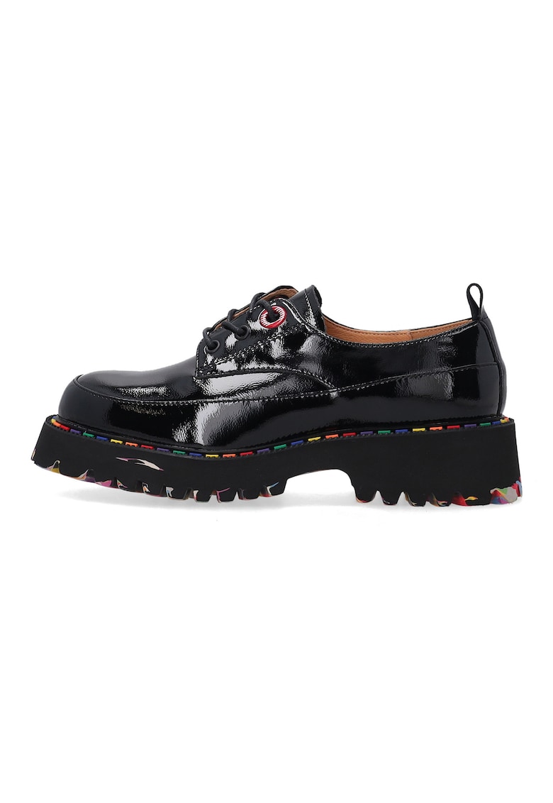 Oferte la Pantofi din piele lacuita cu garnituri multicolore