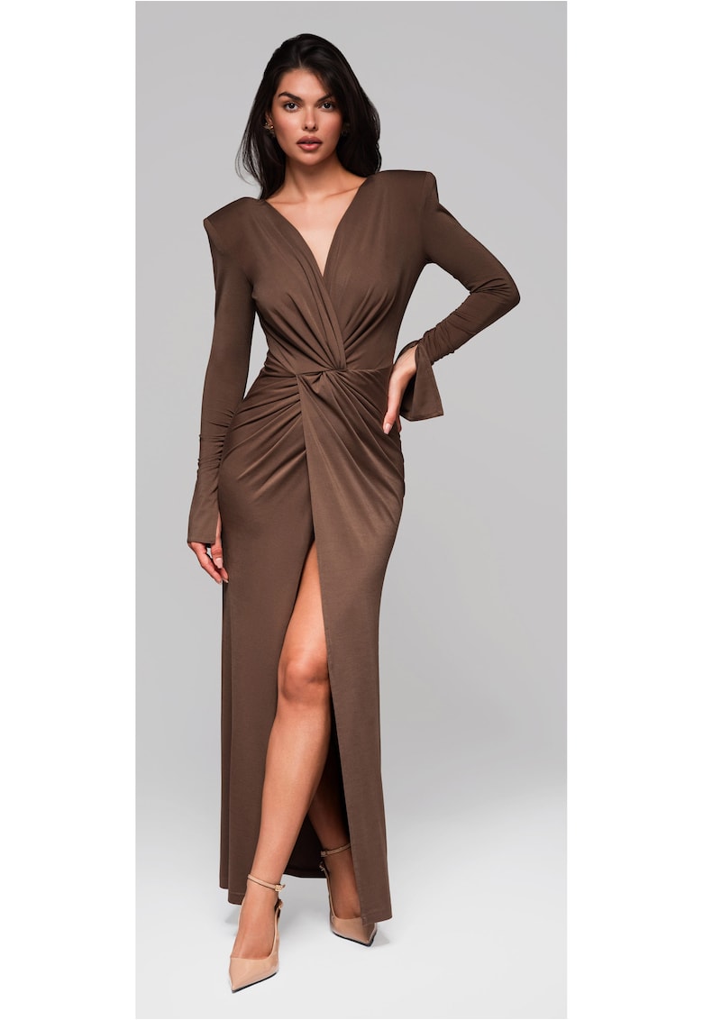 Oferte la Rochie de seara maxi  LA-OM-DLR185 - Maro deschis