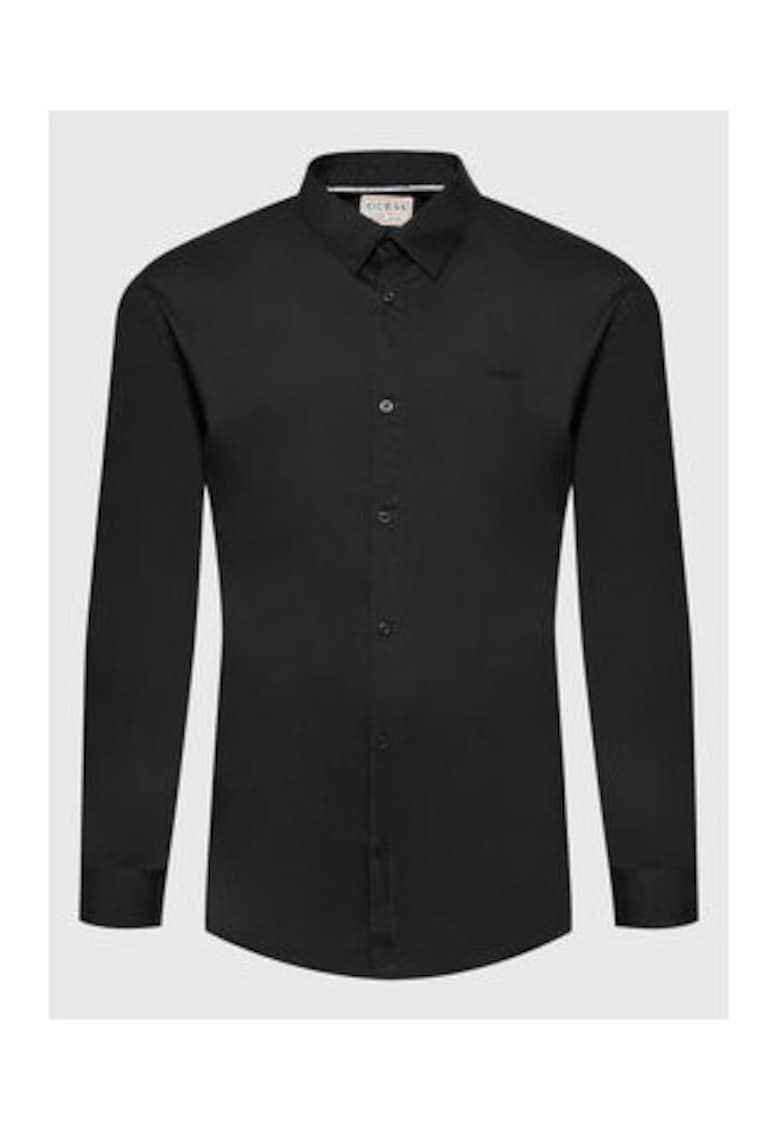 Oferte la Camasa cu guler ascutit - Negru