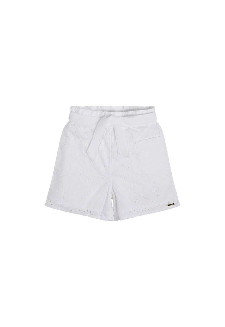 Oferte la Pantaloni scurti copii -  Bumbac - Alb - Alb